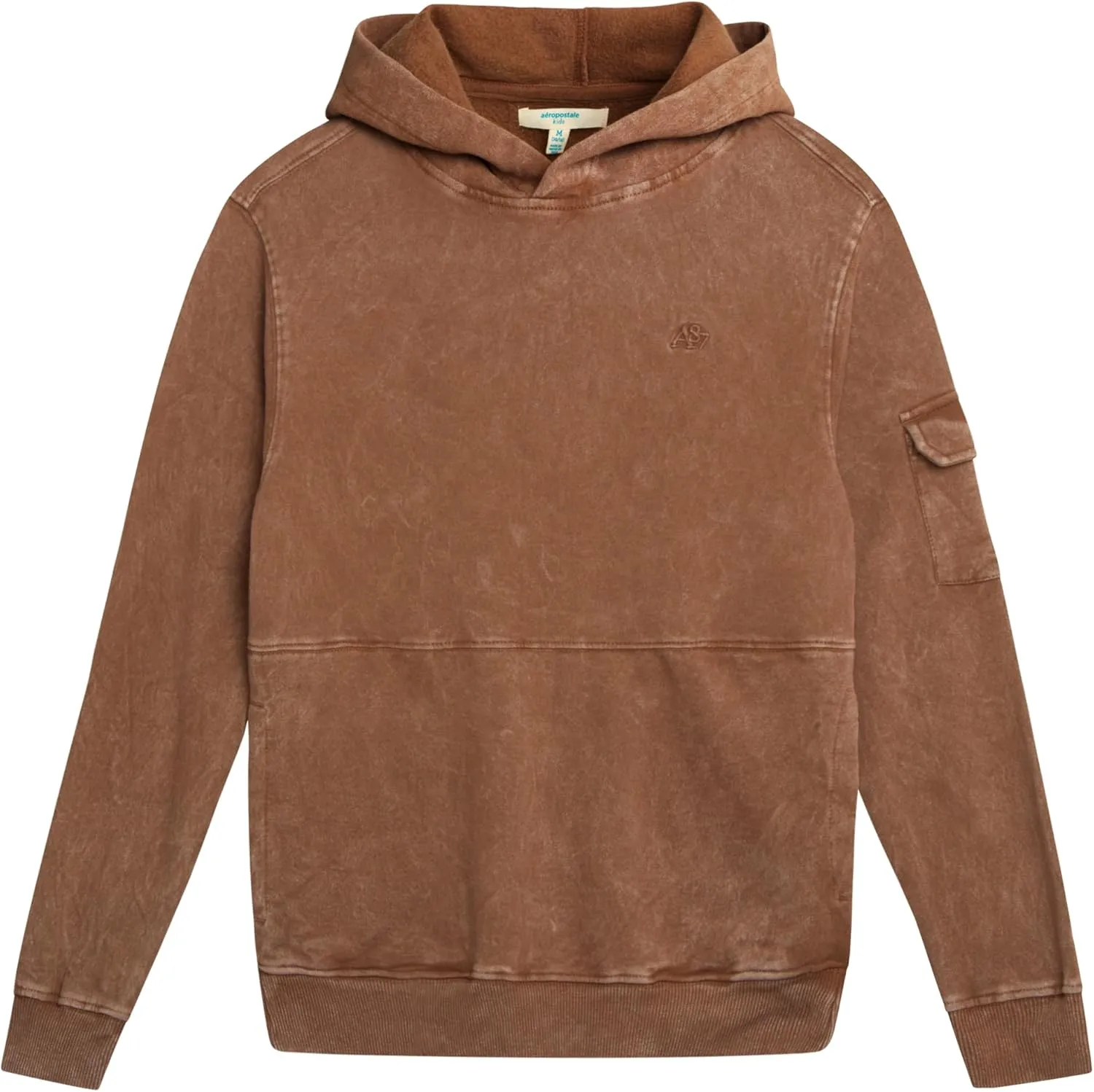 AEROPOSTALE Boys' Pullover Hoodie - Comfortable Fit Fleece Hoodie with Patch Pocket on Sleeve - Hoodies for Boys (Sizes:8-16)