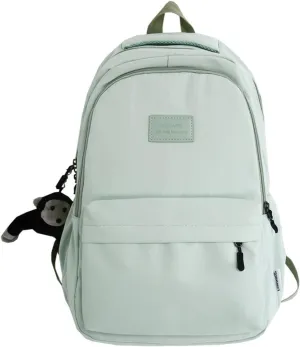 Aesthetic Backpack Cute Backpack for School College Backpack Large Capacity Bookbags for Girls Women Students Casual Travel Daypacks Solid Color(Green)
