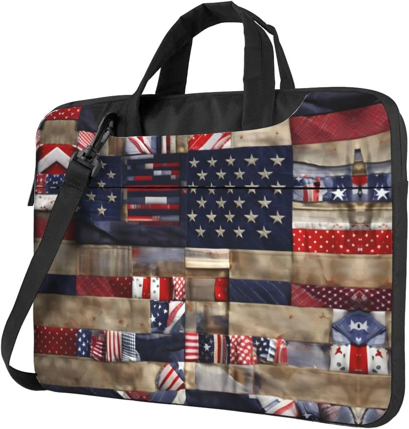 African Classic Weave Print Notebook Computer Protective Carrying Cover With Pocket,13 Inch Laptop Shoulder Bag