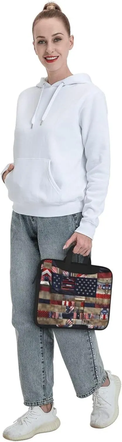 African Classic Weave Print Notebook Computer Protective Carrying Cover With Pocket,13 Inch Laptop Shoulder Bag