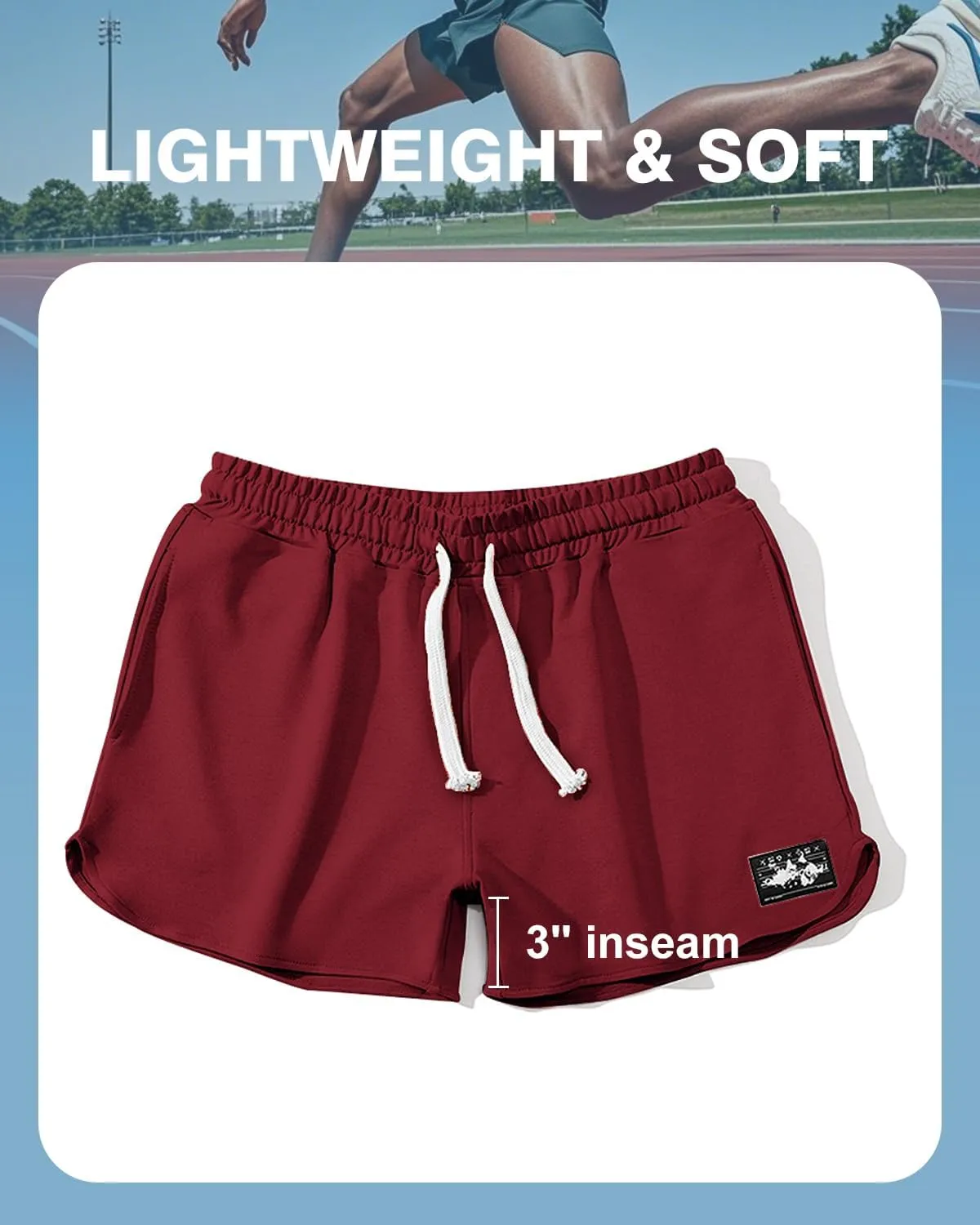 AIMPACT Men's Athletic Shorts Bodybuilding Workout Cotton Gym Shorts with Pockets