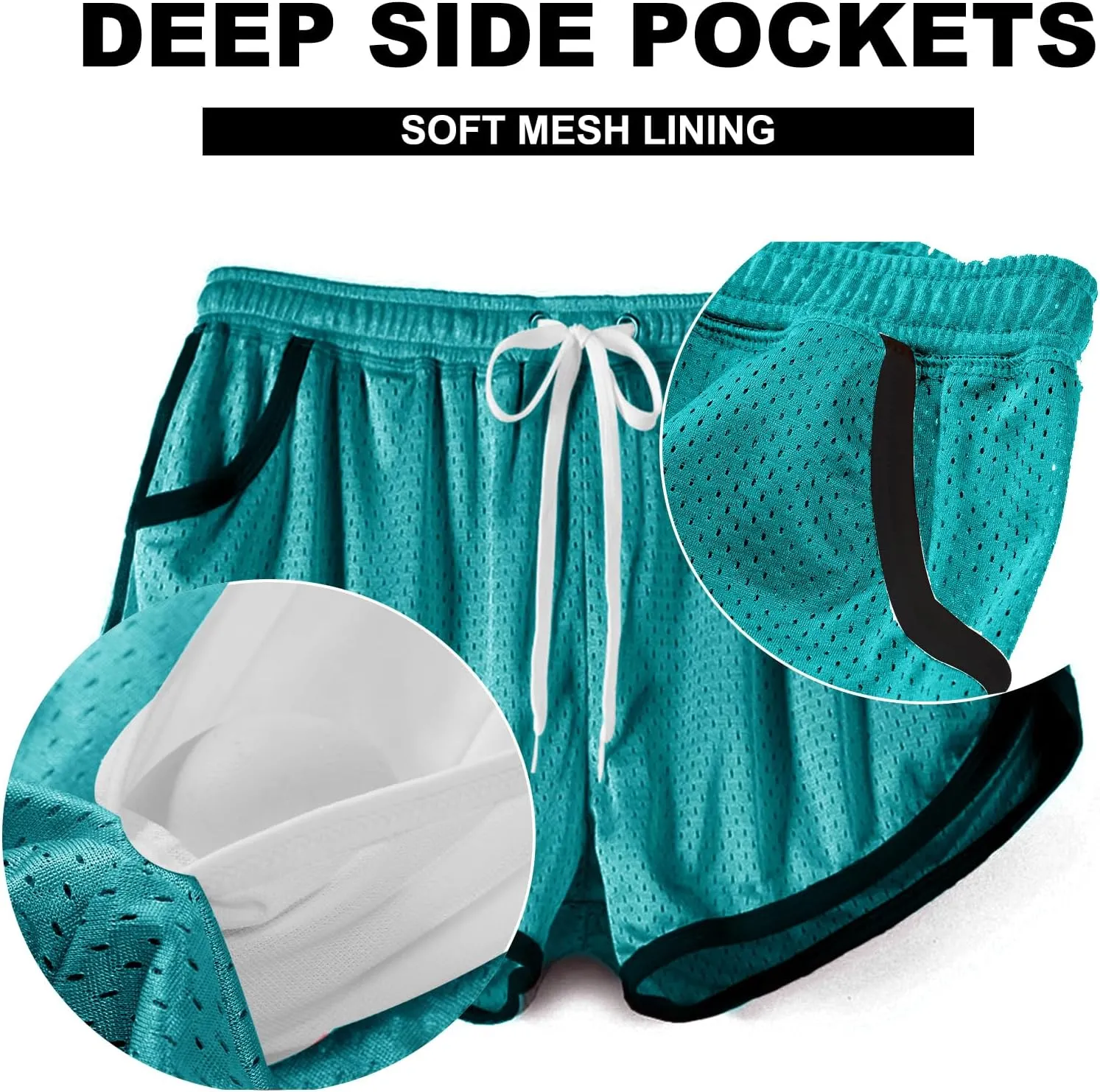 AIMPACT Mens Mesh 3 Inch Booty Shorts Sexy Side Split Athletic Workout Running Shorts