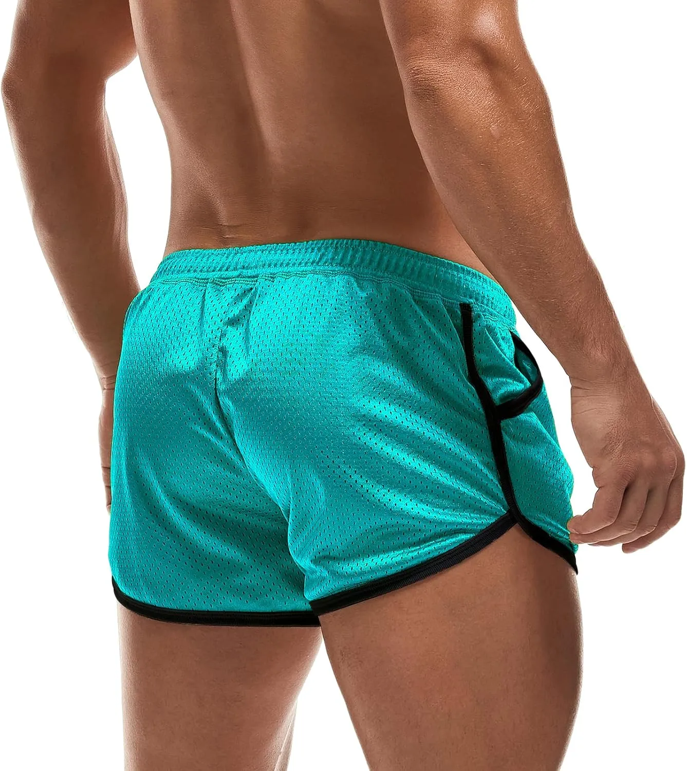 AIMPACT Mens Mesh 3 Inch Booty Shorts Sexy Side Split Athletic Workout Running Shorts
