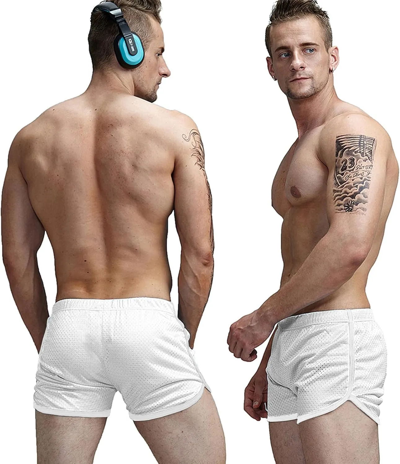 AIMPACT Mens Running Shorts Breathing Workout Gym Booty Short Shorts Sexy