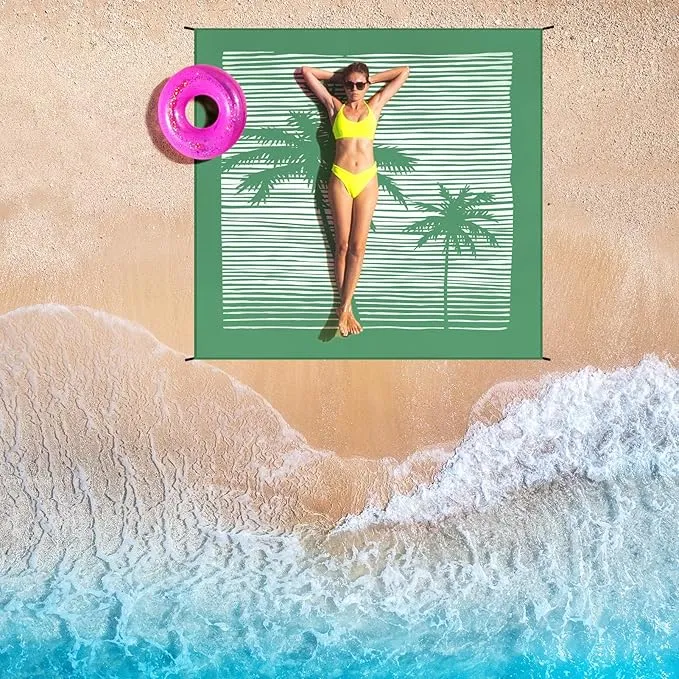 AISPARKY Beach Blanket Waterproof Sandproof Extra Large Beach Mat Quick Drying Outdoor Picnic Durable Portable Blanket for Travel Camping Hiking Beach Festival Picnic