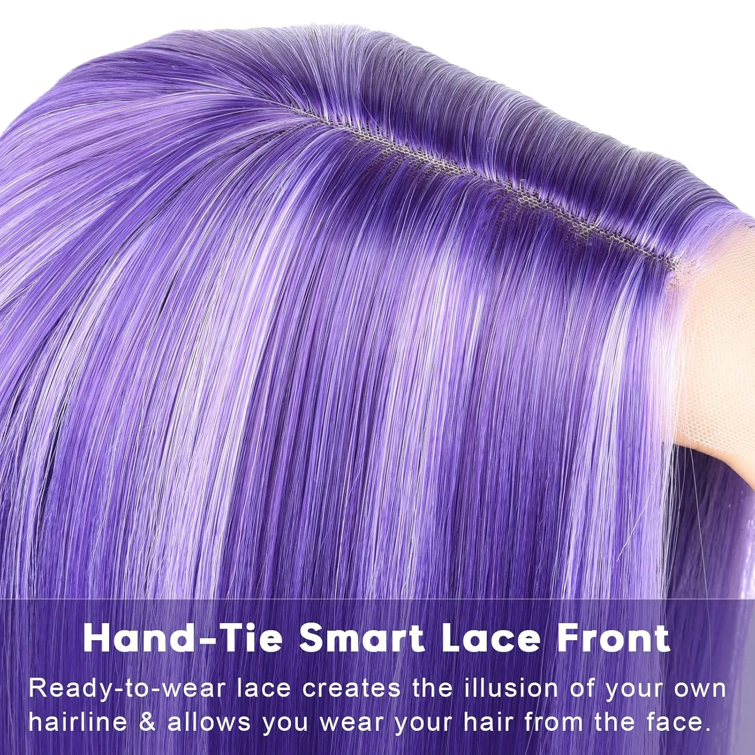 Alileona Shoulder Length Wig Purple Straight Synthetic Bob Wigs FPurple 14 Inch Wig Halloween Heat Resistant Straight Synthetic Hair