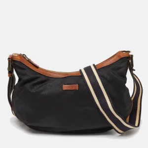 All-in-one solution /tan And Navy Gg Gucci Hobo Nylon Big savings event Leather