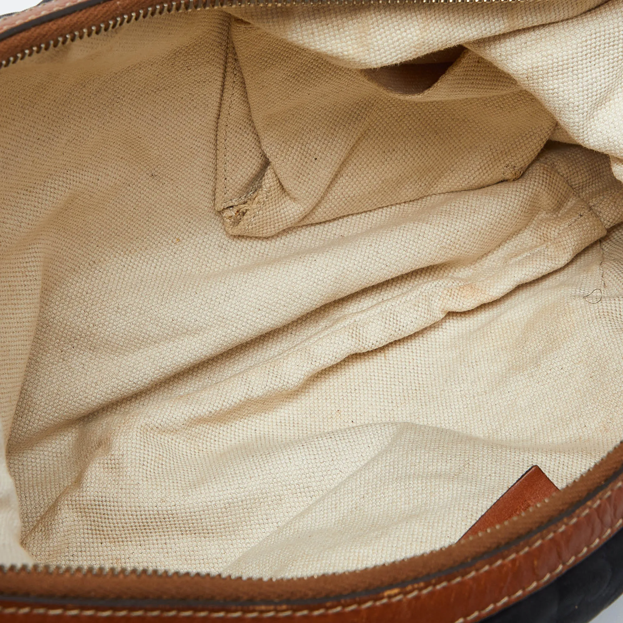All-in-one solution /tan And Navy Gg Gucci Hobo Nylon Big savings event Leather