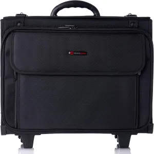 Alpine Swiss Rolling 17” Laptop Briefcase Hard Side Catalog Case on Wheels