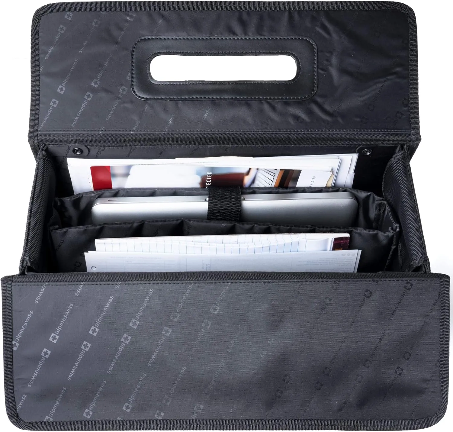 Alpine Swiss Rolling 17” Laptop Briefcase Hard Side Catalog Case on Wheels