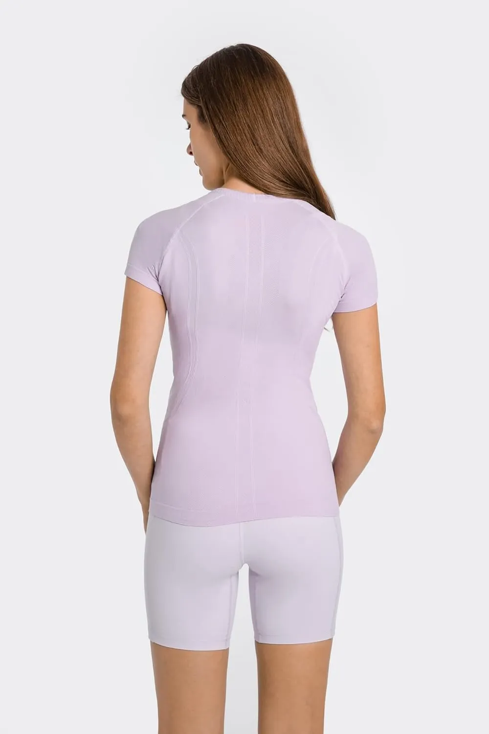 altiland Seamless Workout T Shirts for Women, Breathable Short Sleeve Yoga Tops, Athletic Gym Shirts