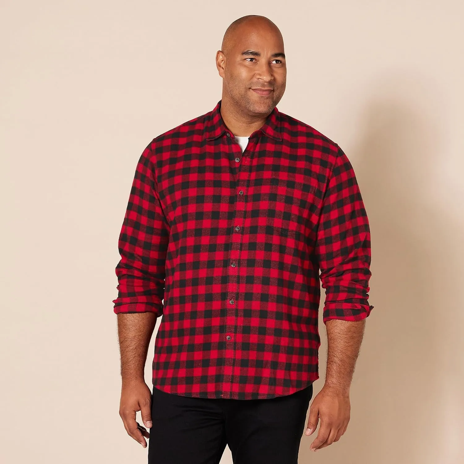 Amazon Essentials Men's Long-Sleeve Flannel Shirt (Available in Big & Tall)