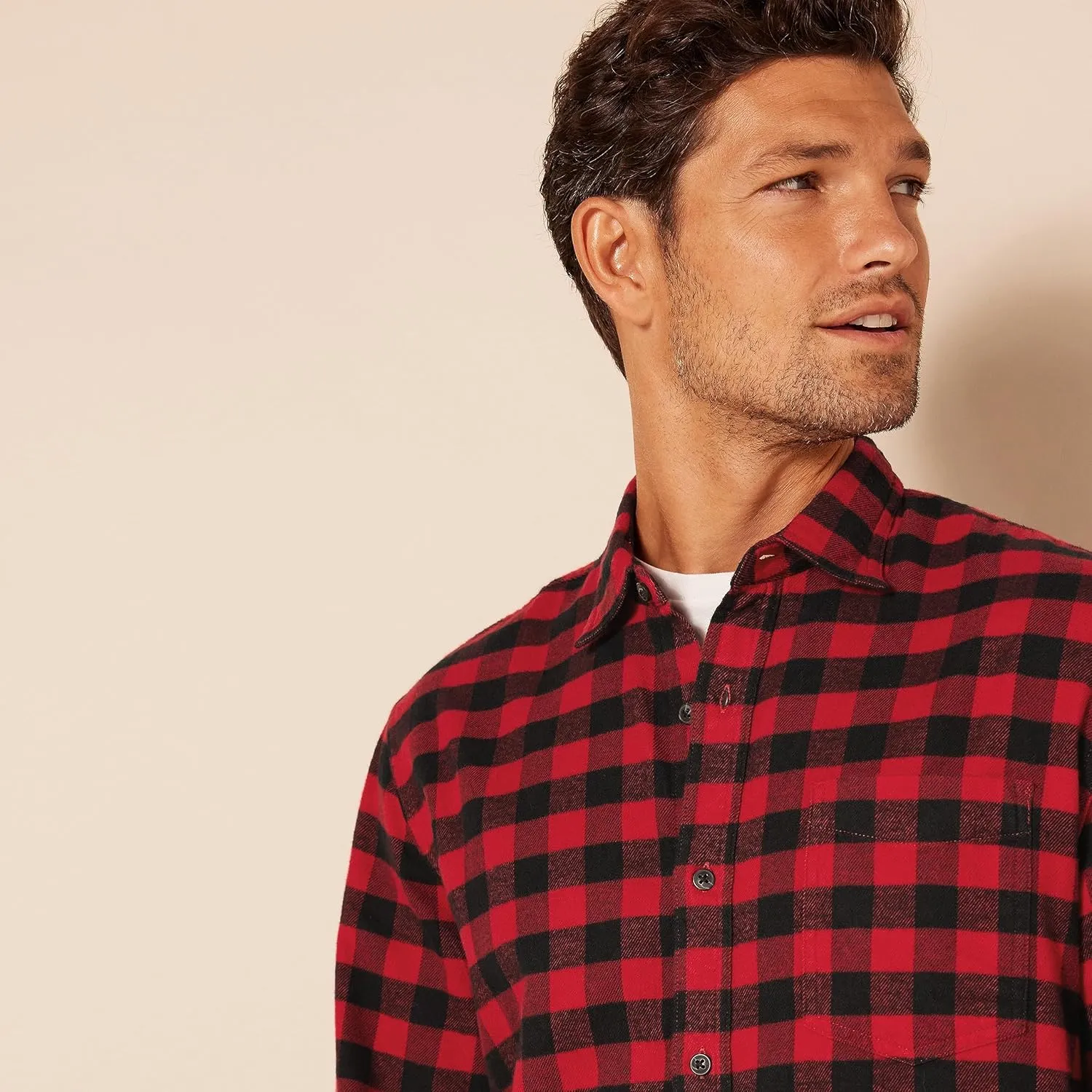 Amazon Essentials Men's Long-Sleeve Flannel Shirt (Available in Big & Tall)