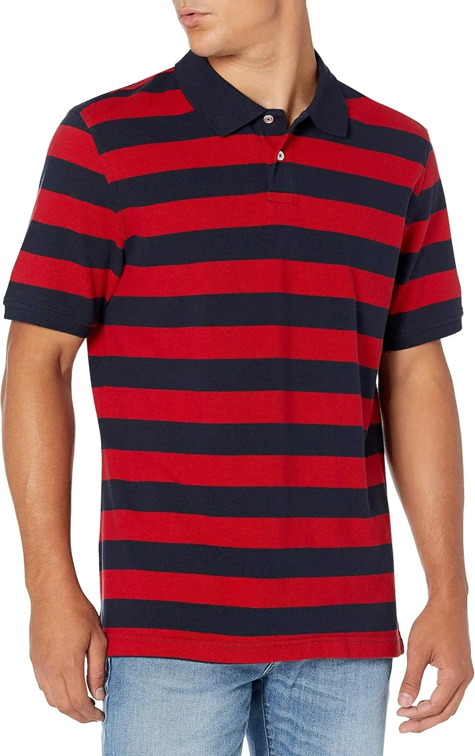 Amazon Essentials Men's Regular-Fit Cotton Pique Polo Shirt (Available in Big & Tall)