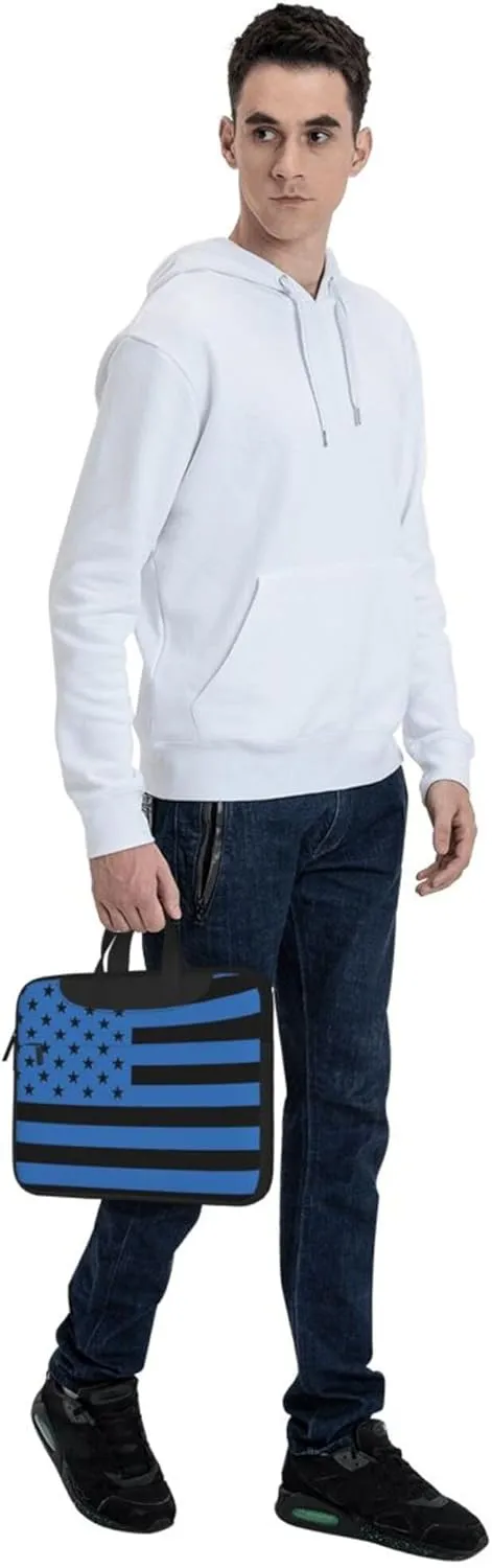 American flag Laptop Shoulder Bag ​for Men Women, Computer Carrying Case Messenger Bag with Strap