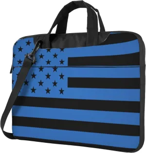 American flag Laptop Shoulder Bag ​for Men Women, Computer Carrying Case Messenger Bag with Strap