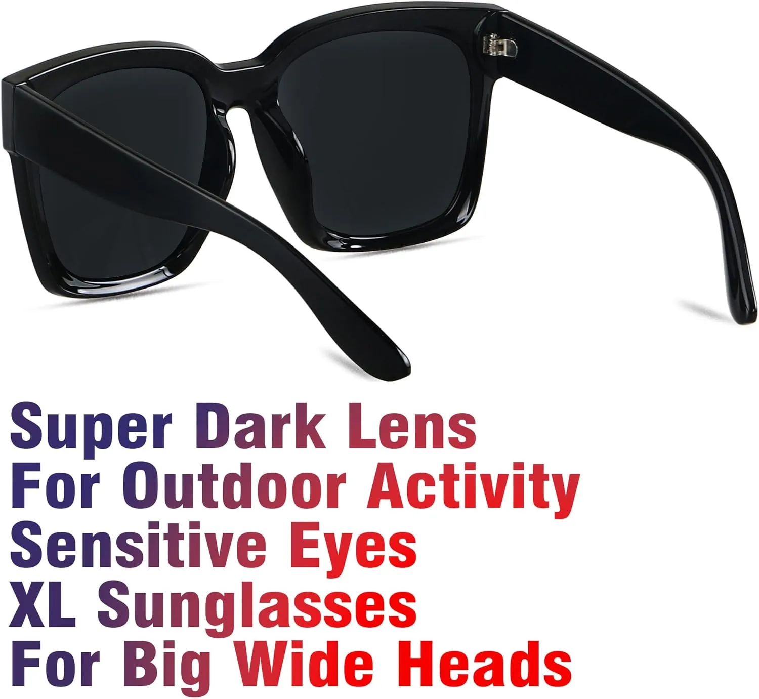 ANDWOOD Oversized Sunglasses for Women Big Large Square Wide Frame Shades Retro Trendy Fashion UV Protection