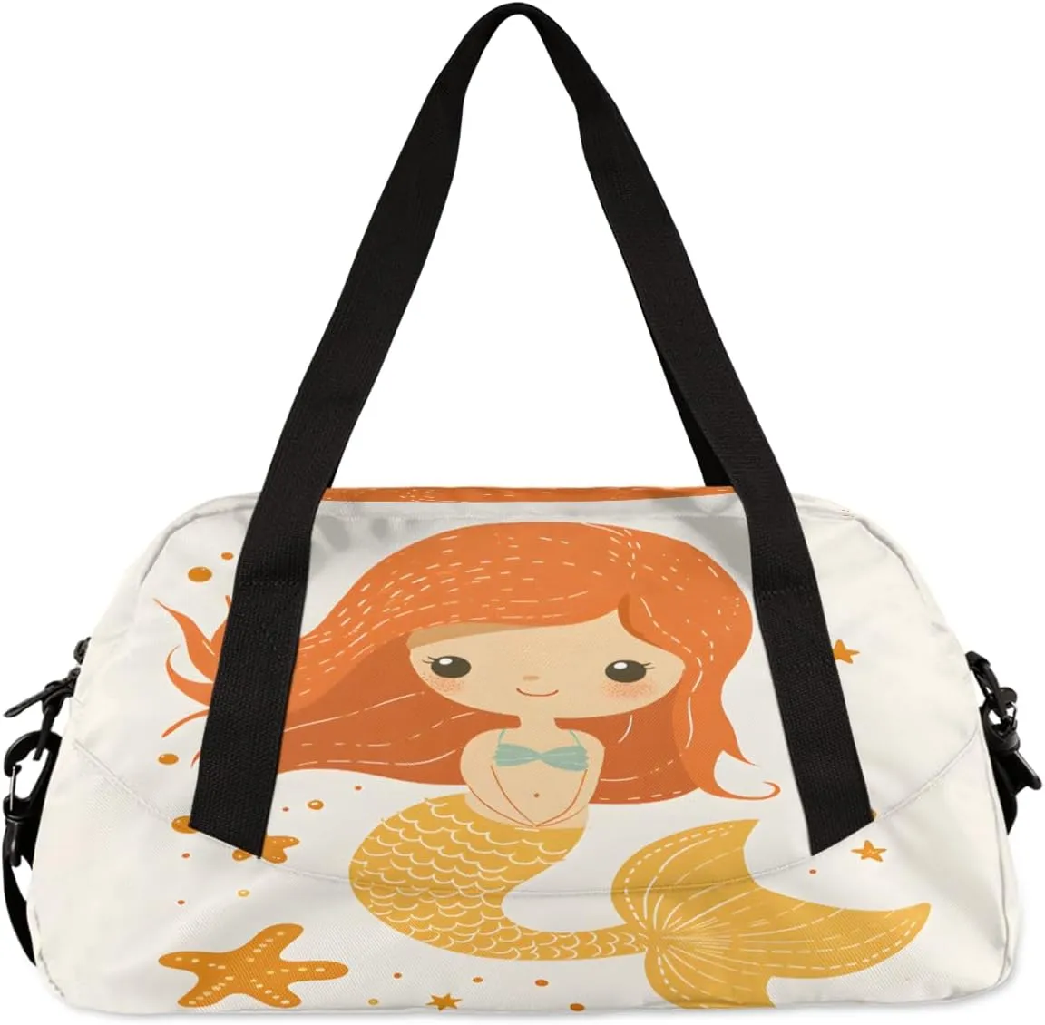 Animals Mermaids Kids Duffle Bag Boys Girls Small Sport Dance Gym Bag for Overnight Travel Weekender Carry On