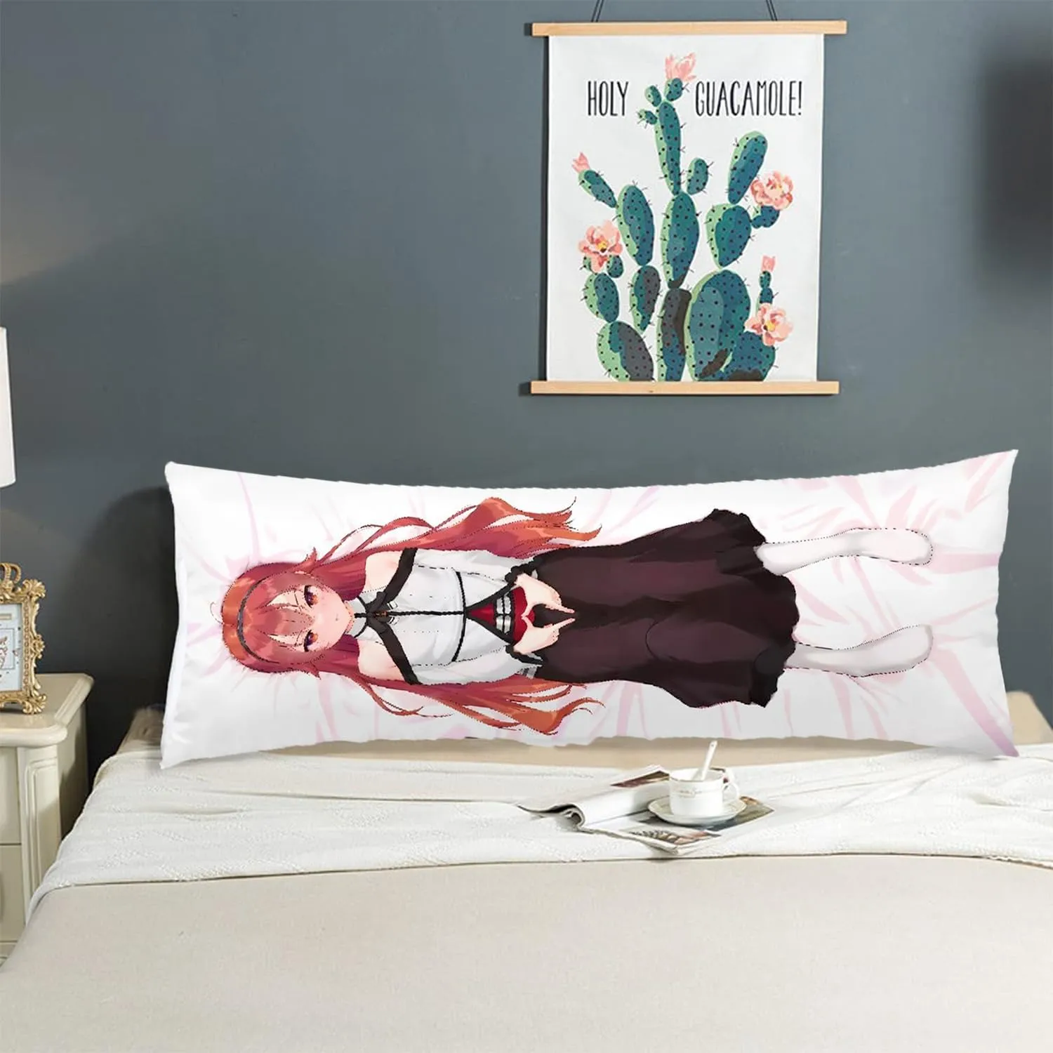 Anime Body Pillow, Body Pillow Anime,Anime Body Pillow Case Cover,Soft Anime Hugging Body Pillowcase Cover Double-Sided Peach Skin Pillow Cover Case(59in X 19.7in).