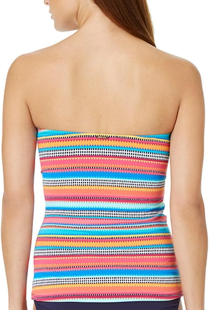 Anne Cole Women's Twist Front Shirred Bandeau Tankini Swim Top