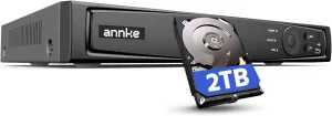 ANNKE 16 Channel NVR for Security Camera, 16CH 12MP Network Video Recorder with 2TB Hard Drive Disk, Supports 12MP/8MP/6MP/5MP/2MP PoE IP Cameras, 24/7 Surveillance Recording