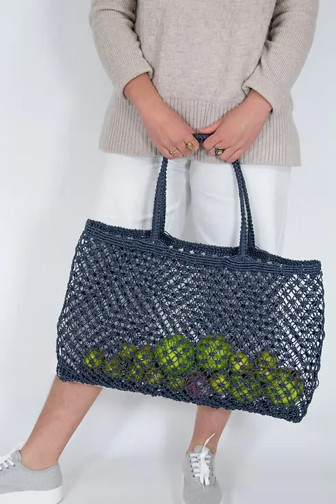Apple Green Duck Jute String Shopper Bag