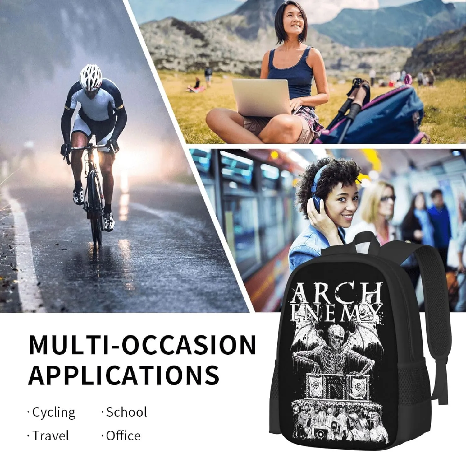 Arch Bridge Enemy School Backpack for Men Women College Bookbag Lightweight Backpack Casual Daypack