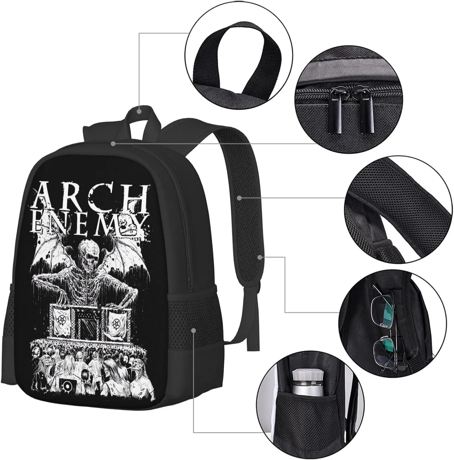 Arch Bridge Enemy School Backpack for Men Women College Bookbag Lightweight Backpack Casual Daypack
