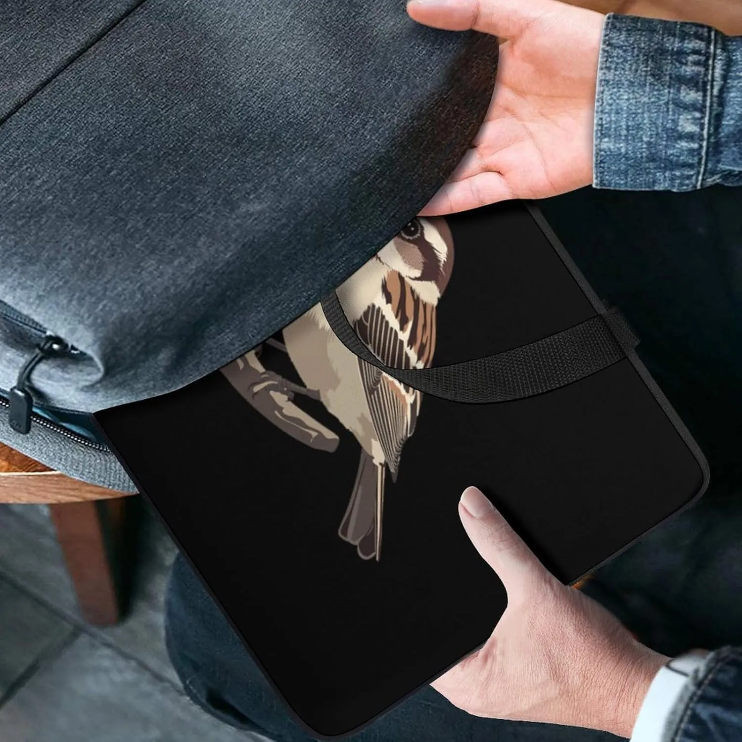 Arctic Sparrow Birds Laptop Sleeve Bag Computer Carrying Case Laptops Protective Cover for Travel Business