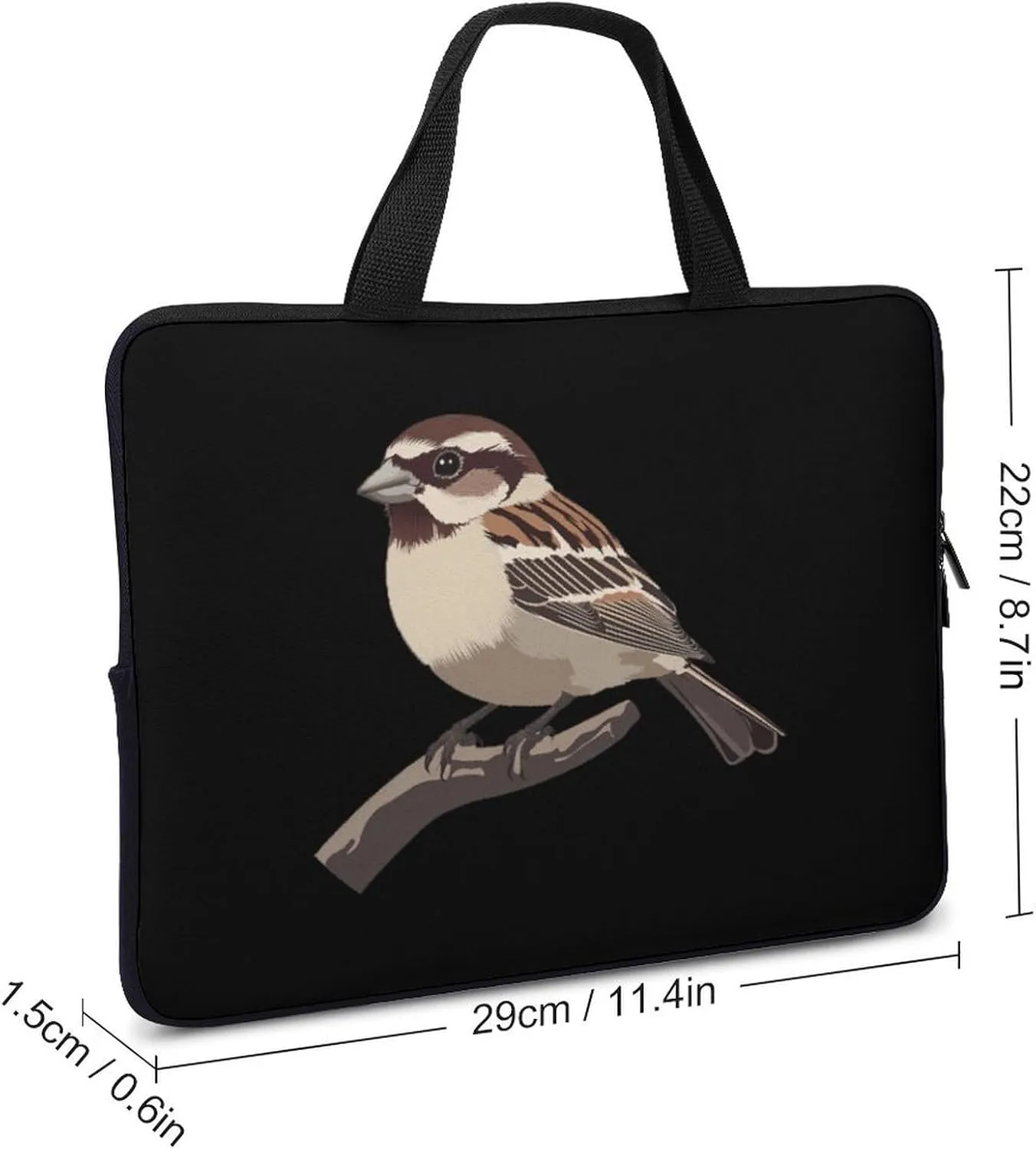 Arctic Sparrow Birds Laptop Sleeve Bag Computer Carrying Case Laptops Protective Cover for Travel Business