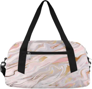 Art Liquid Marble Kids Duffle Bag for Boys Girls Overnight Travel Bag Kids Duffel Bags Ballet Weekender Bag for School Gym Sport Sleepover Carry On Bag