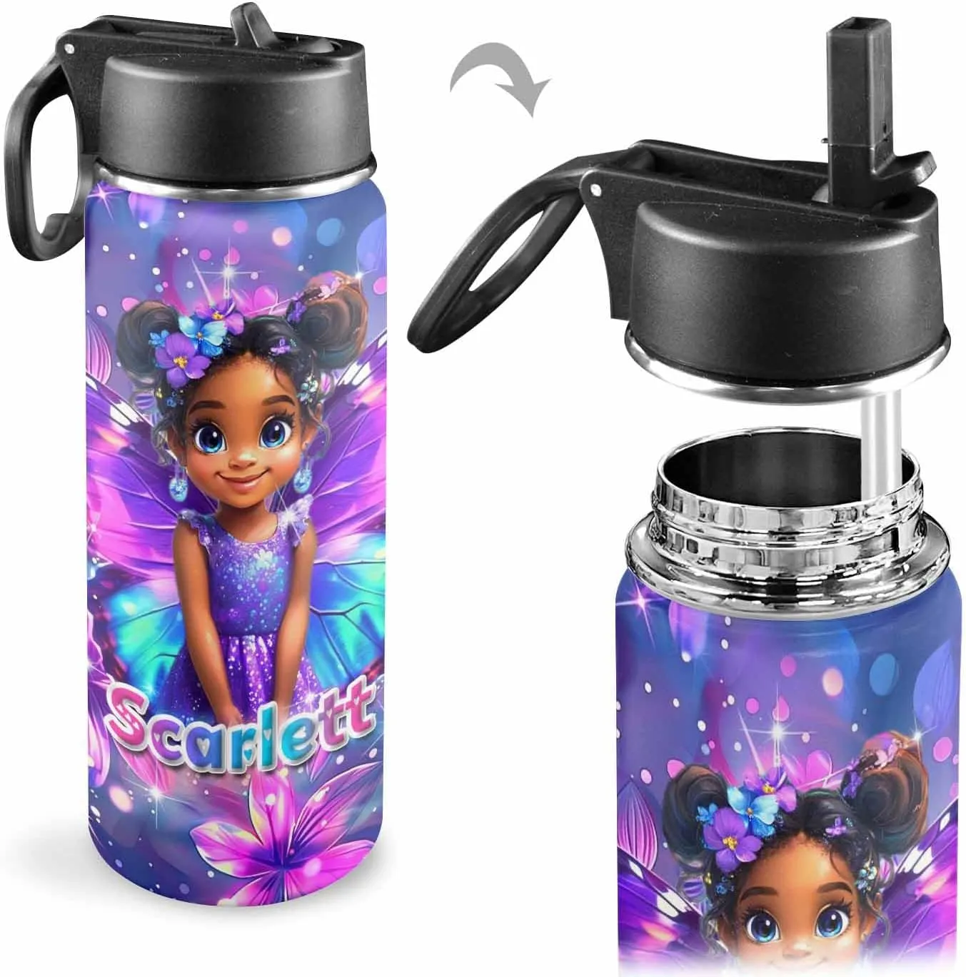 Artsadd Custom Kids Backpack with Lunch Box Set, Personalized Name School Bags Bookbag Lunch Bag for Boys Girls(Design 11)