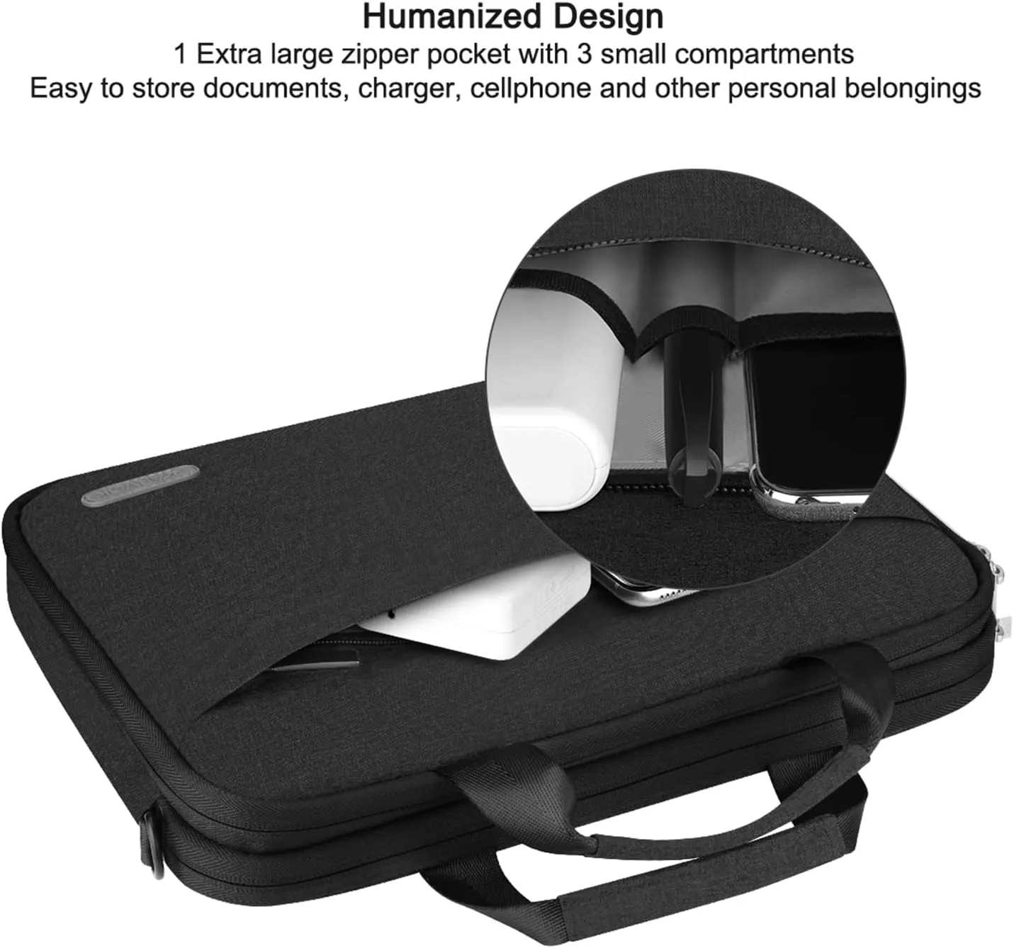 ARVOK 15 15.6 16 Inch Laptop Sleeve Case with Strap, Notebook Computer Briefcase Carrying Bag for HP/Dell/Lenovo/Asus/Acer