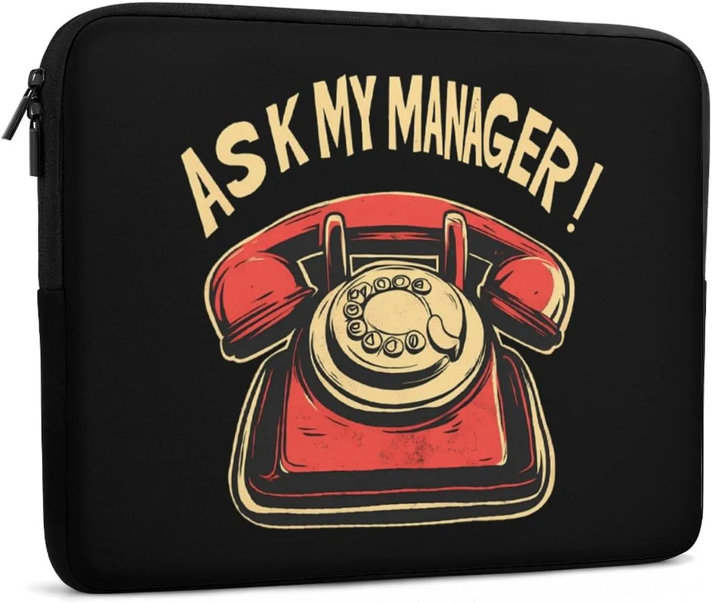 Ask My Manager Casual Laptop Bag Sleeve Cover Computer Carrying Case for Office Travel 17inch