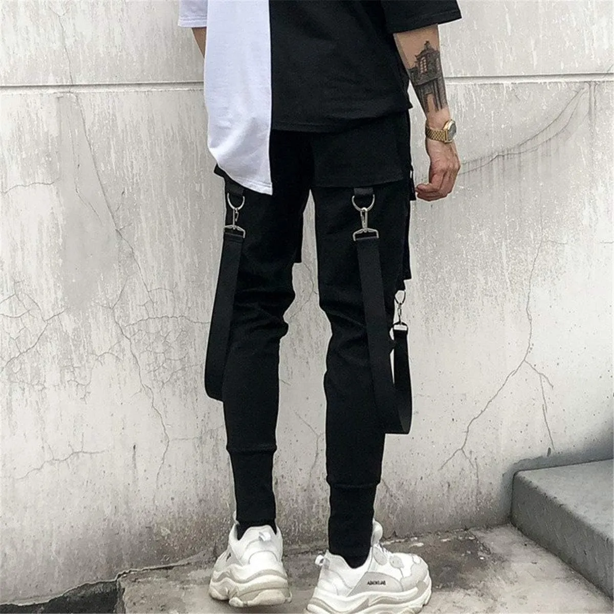 Astellarie Mens Casual Pants Multi-Pockets Fashion Cargo Joggers Gym Drawstring Long Pants