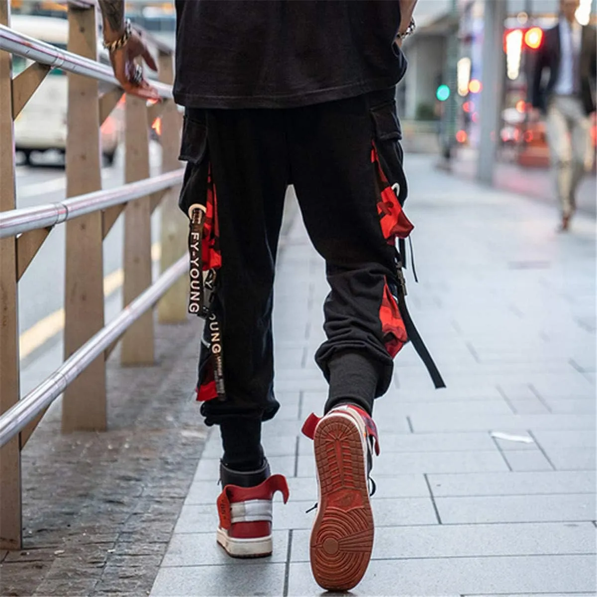 Astellarie Mens Casual Pants Multi-Pockets Fashion Cargo Joggers Gym Drawstring Long Pants