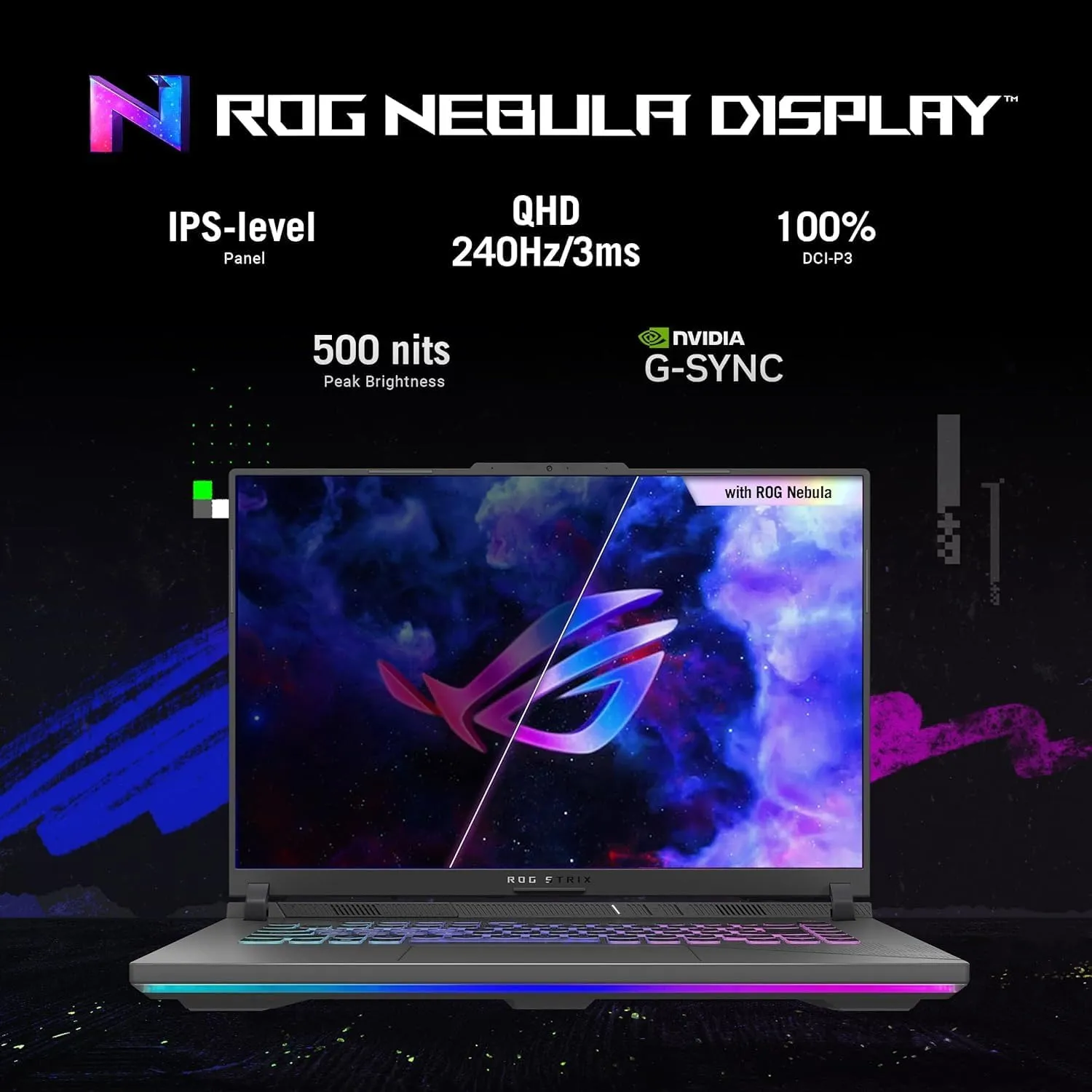 ASUS ROG Strix G16 Gaming Laptop, with Office Lifetime License, 16" WQXGA 240Hz Display, Intel 24-Core i9-14900HX, 64 GB DDR5, 4 TB SSD, GeForce RTX 4060, Wi-Fi 6E, Backlit KB, Windows 11 Pro