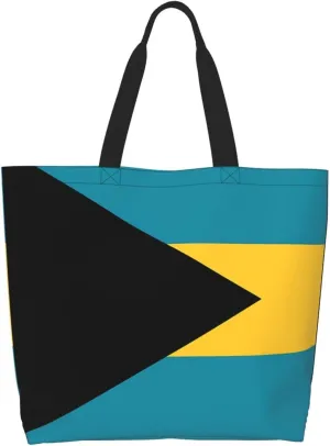 ASYG Cute Flag Tote Bag for Women and Men Reusable Shoulder Bags for Gym, Shopping, Beach,Travel