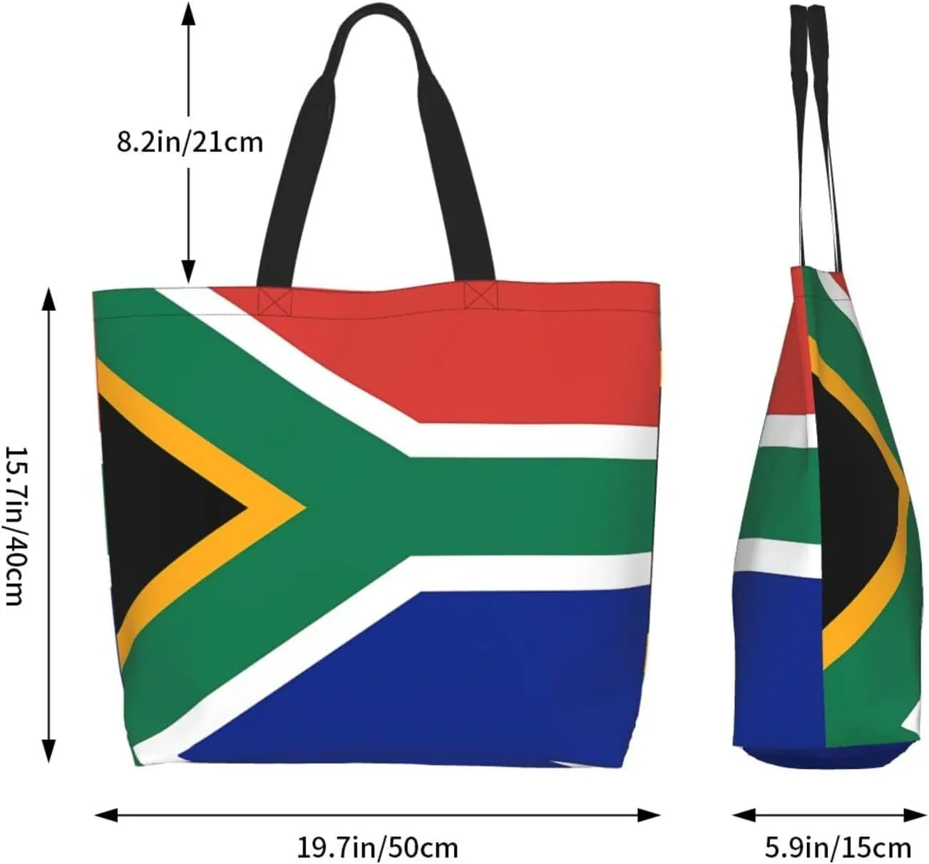 ASYG Cute Flag Tote Bag for Women and Men Reusable Shoulder Bags for Gym, Shopping, Beach,Travel