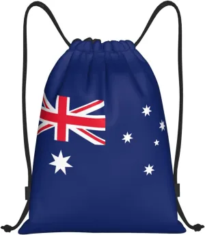 Australia Drawstring Backpack Yoga Beach Sackpack Lightweight Gym Sports String Australian Bag Outdoor Decor S