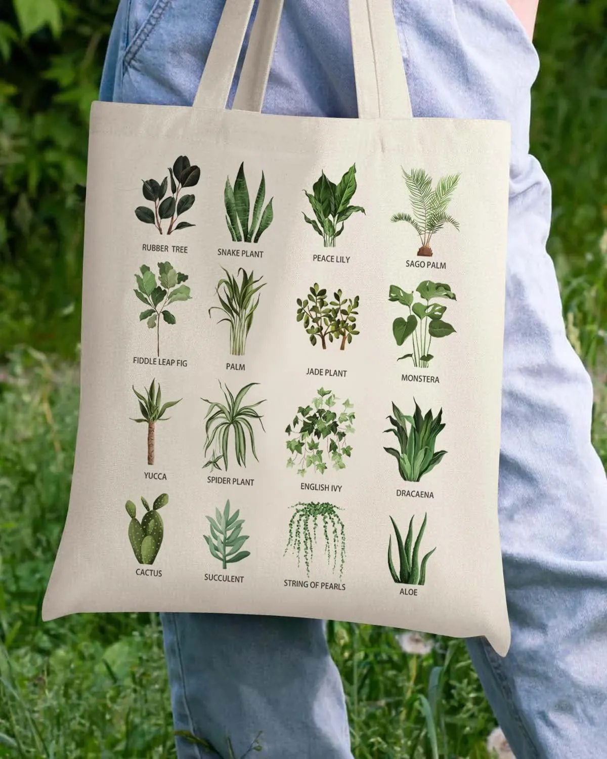 AUSVKAI Canvas Tote Bag Aesthetic for Women, Cute Reusable Cloth Cotton Bags for Shopping Beach Grocery
