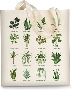 AUSVKAI Canvas Tote Bag Aesthetic for Women, Cute Reusable Cloth Cotton Bags for Shopping Beach Grocery