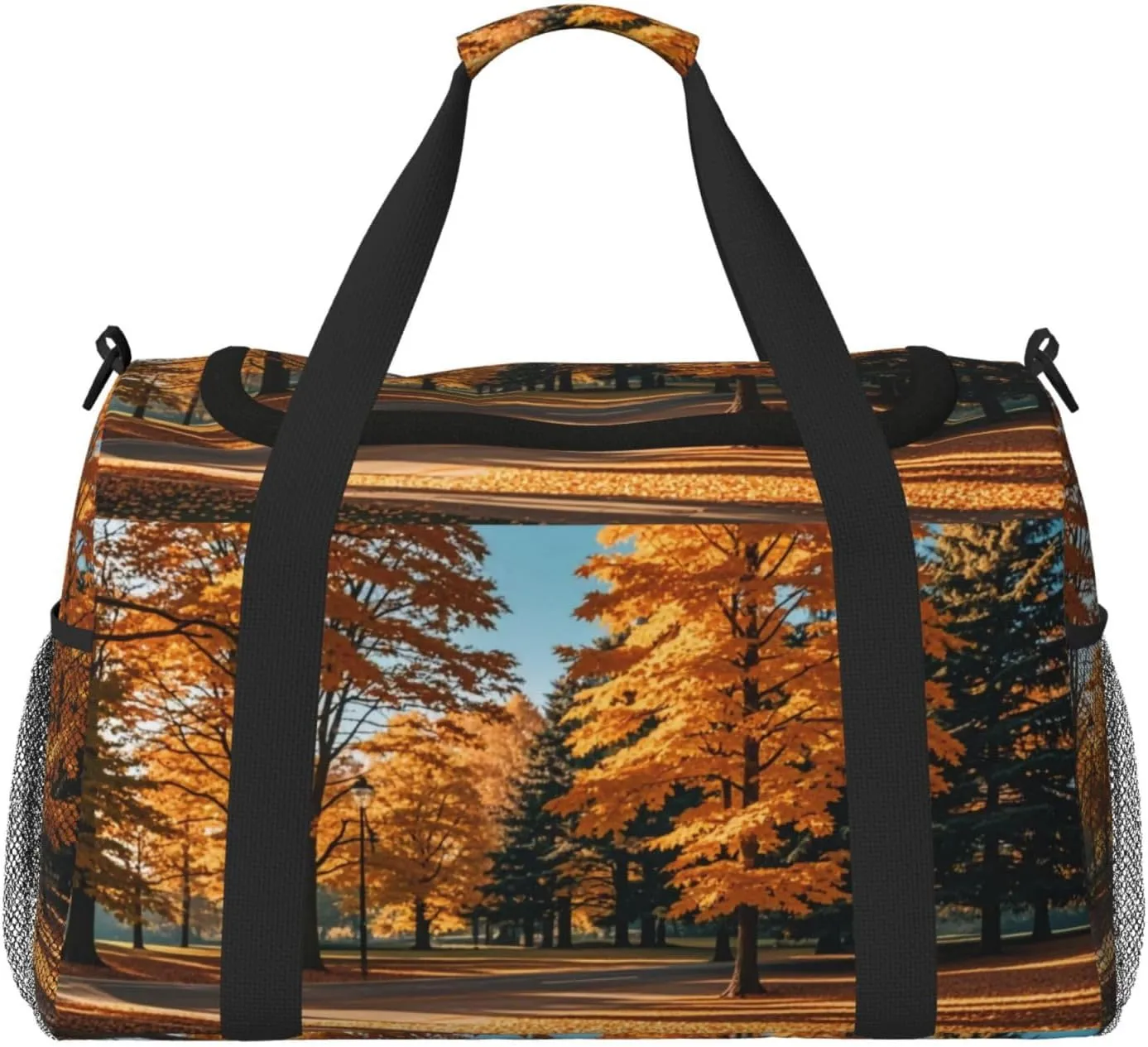 Autumn Radiance Print Travel Duffel Bag for Men & Women, Foldable Travel Bags and Spacious Weekender Tote Bag for Storage Toiletry Luggage Personal Item