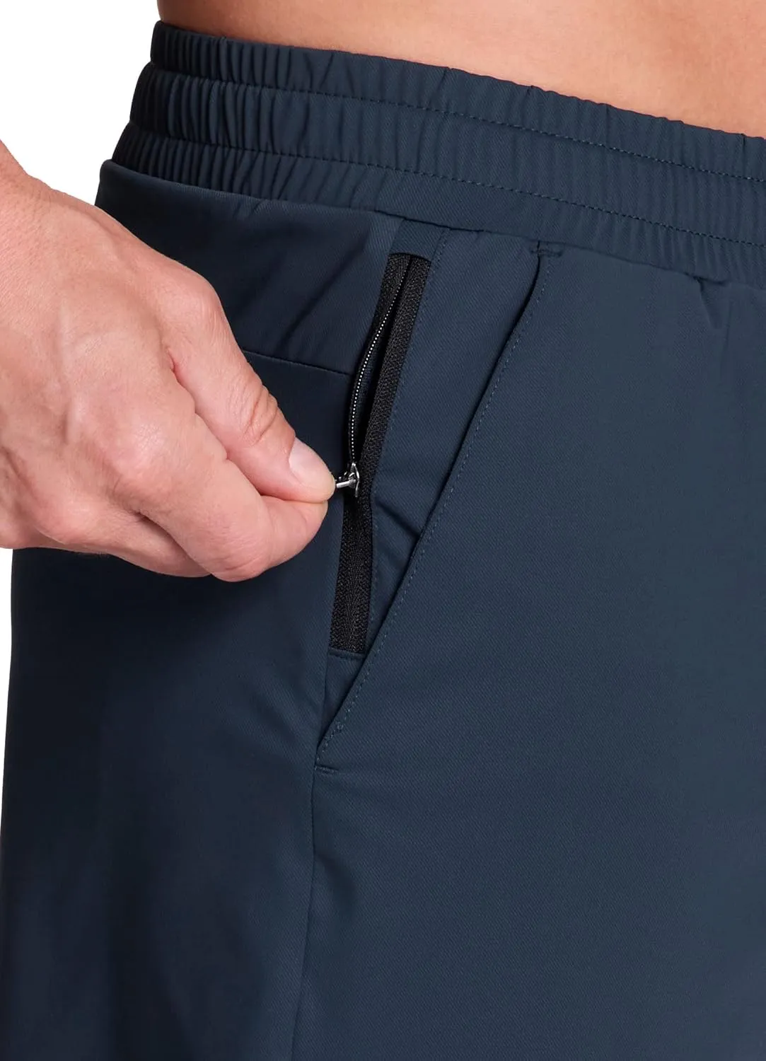 Avalanche Gym Shorts for Men, Breathable Stretch Jersey Quick Drying Workout Hiking Shorts with Pockets