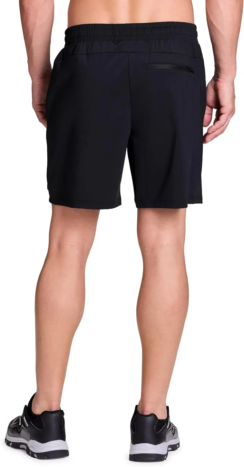 Avalanche Gym Shorts for Men, Breathable Stretch Jersey Quick Drying Workout Hiking Shorts with Pockets