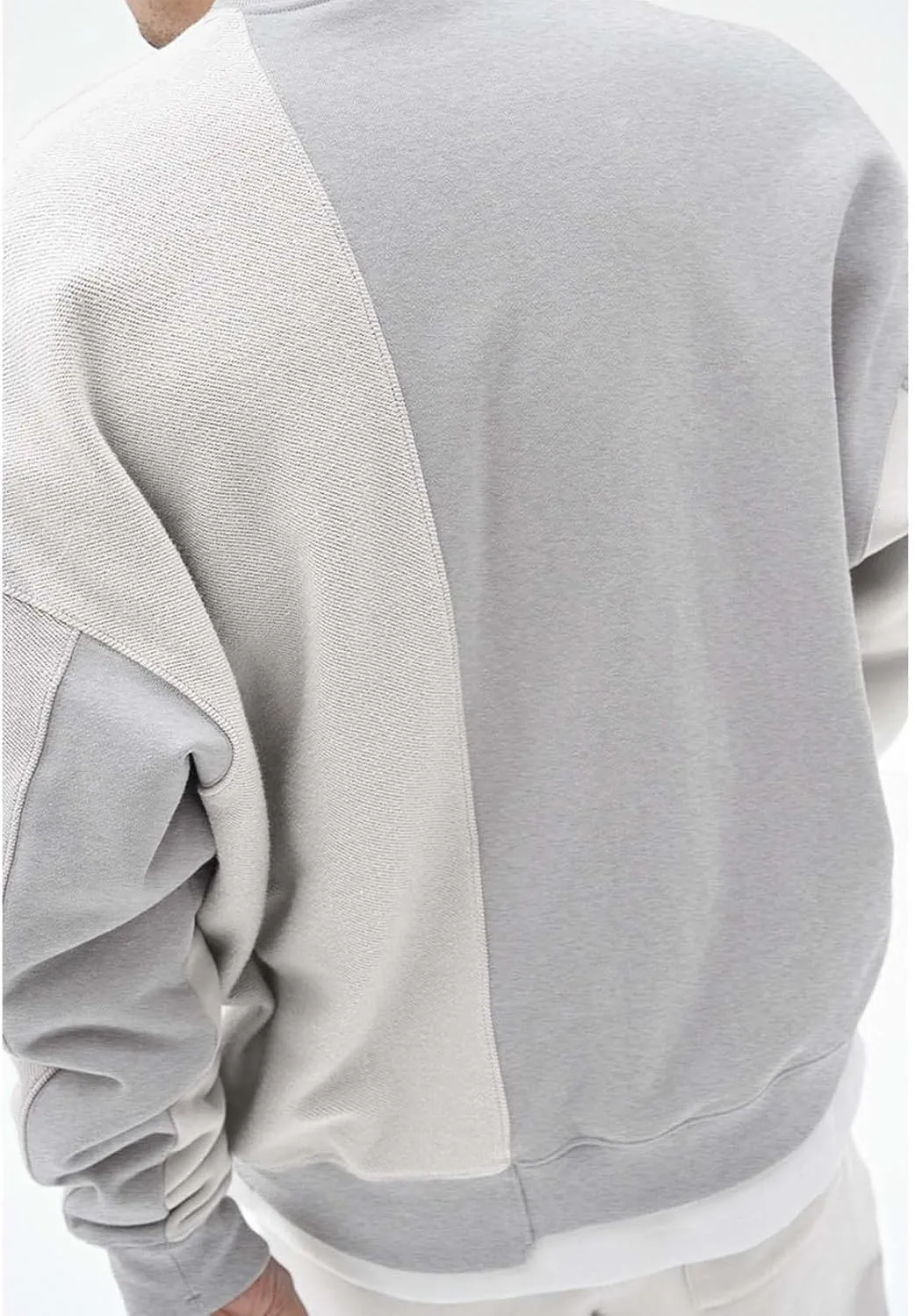 Aymnlox Mens Fall Sweatshirts Relaxed Fit Solid Color Pullover Long Sleeve Crewneck Sweatshirt Fall Casual Warm Cotton Tops