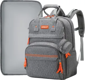 Baby Diaper Bag Backpack for Mom, Multifunction Nappy Changing Bags, Waterproof, Travel, Maternity, Large Capacity (Regular)