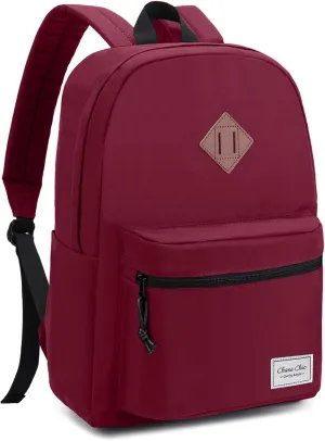 Backpack for School,ChaseChic Lightweight Water Resistant Daypack Bookbag Men Women/College/High School Teen Girls Burgundy