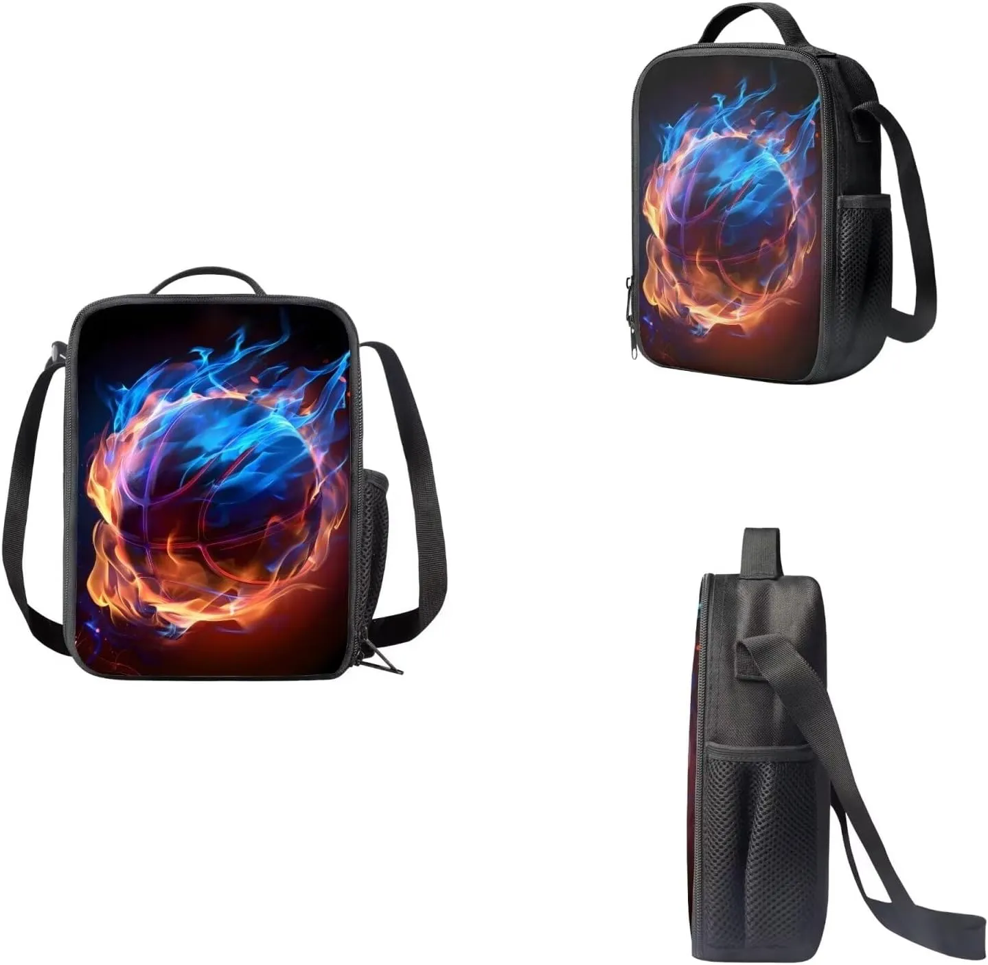 Backpack With Lunch Box Bookbags for 6Th Grade Girls School Bag,Basketball 3-in-1 Bookbag Set for Teen Girls Boys Schoolbag Elementary Preschool Bookbag