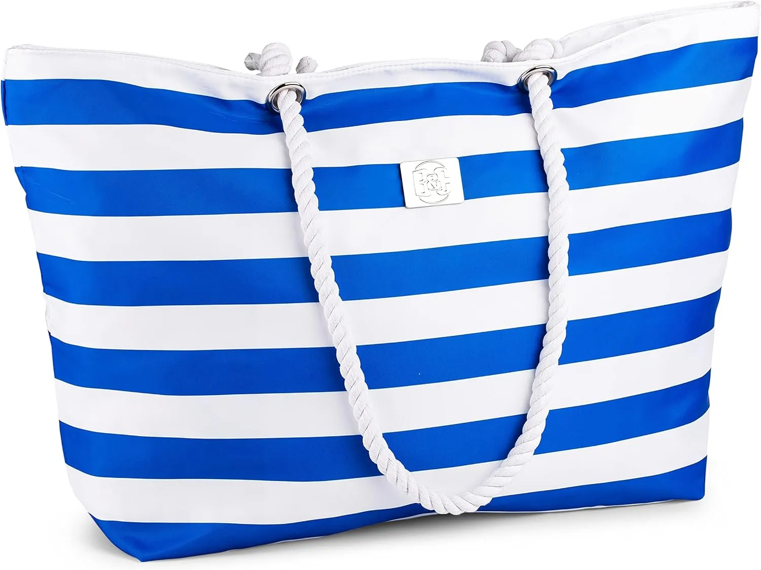 Bag&Carry Large Beach Tote Bag With Zipper - XL Beach Bags Waterproof Sandproof - Oversized Beach Bag With Pockets